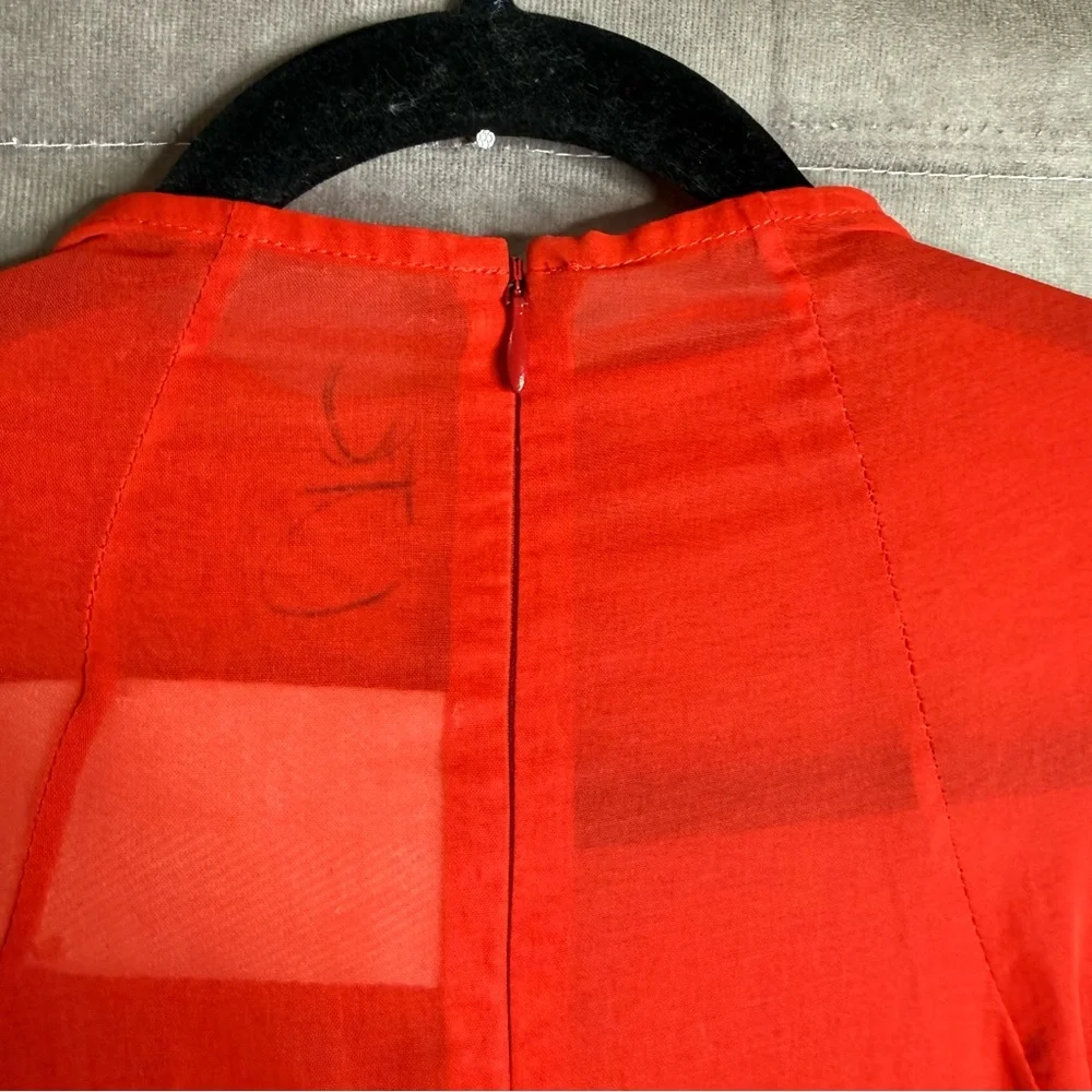 A.W.A.K.E. MODE Deconstructed Ruffled Midi Dress In Red Women's Size 36 US 4 - Picture 7 of 13